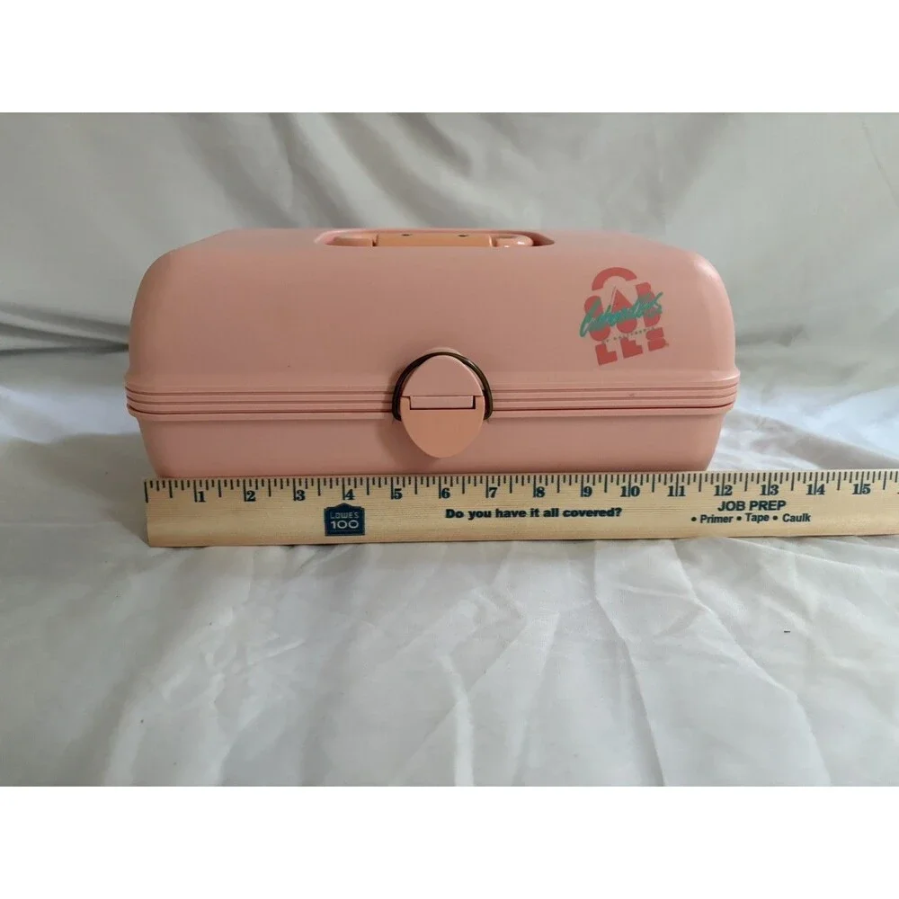 Vintage 90s Pink Caboodles Makeup Jewelry Carrying Case #2425 Organizer Y2K